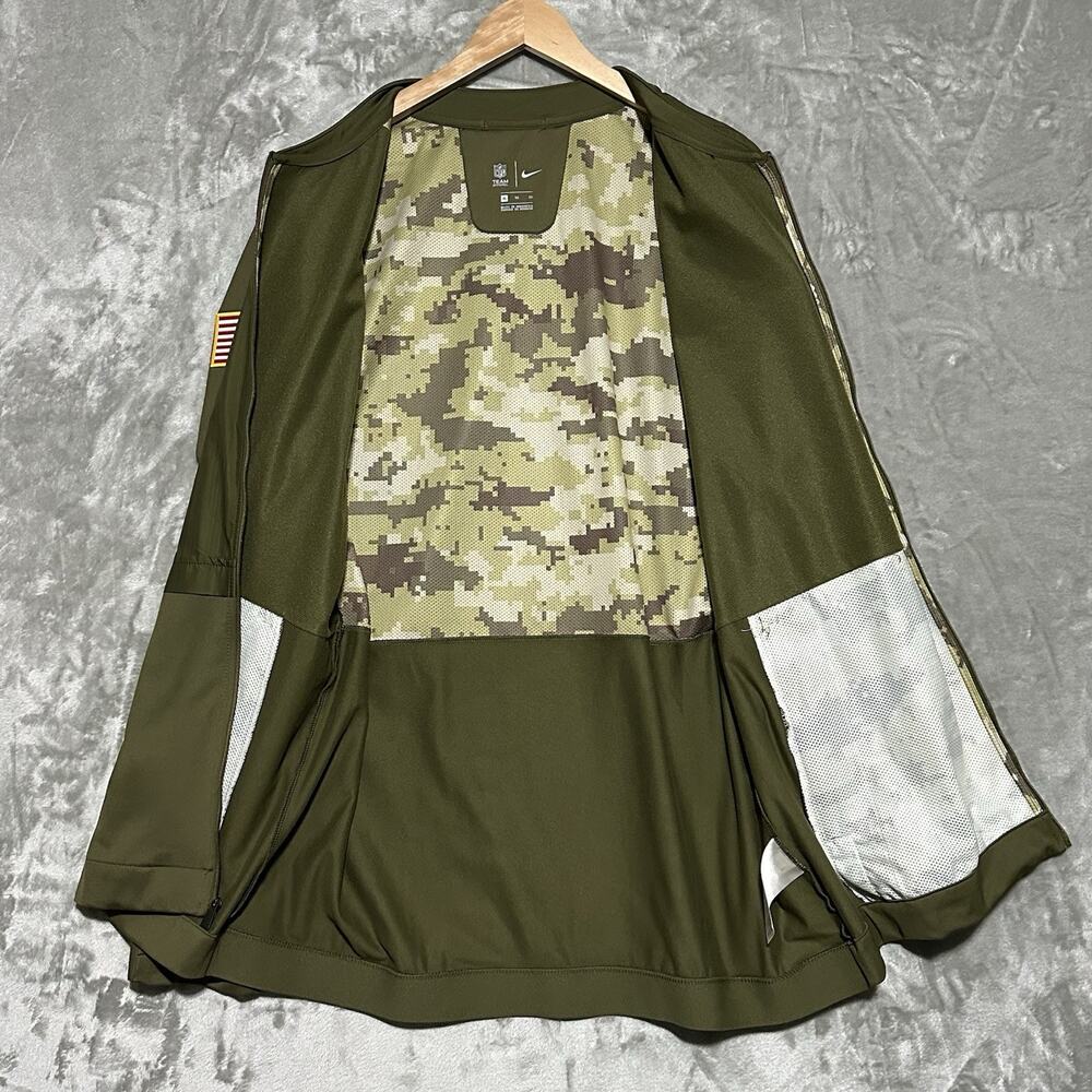 Nike Salute to Service Jacket Mens Sz XL Green Hybrid Full Zip NFL‎ Camo Falcons - Picture 7 of 14